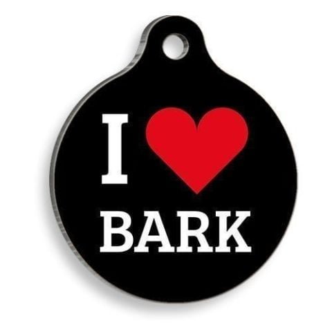 I Love Bark Round Cat and Dog Tag