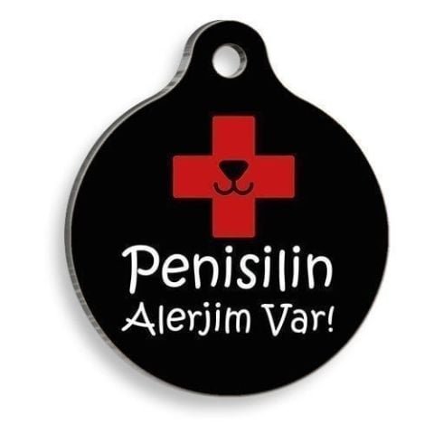 Ich bin allergisch gegen Penicillin. Runde Katzen- und Hundemarke