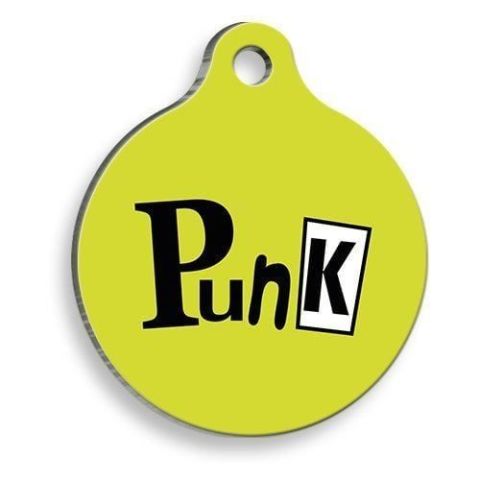 Runde Punk-Katzen- und Hundemarke