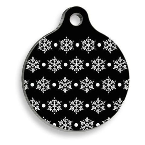 Christmas Series Christmas Snow Round Cat and Dog Tag