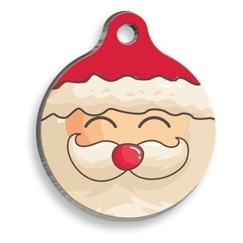 Christmas Series Santa Comics Round Cat and Dog Tag
