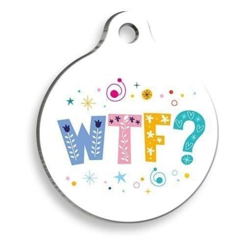 WTF? Runde Katzen- und Hundemarke