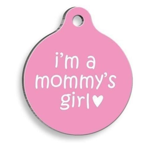 Runde Katzen- und Hundemarke „Muttertochter“.