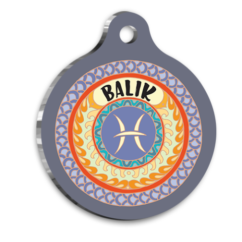 Pisces Cat Dog Tag
