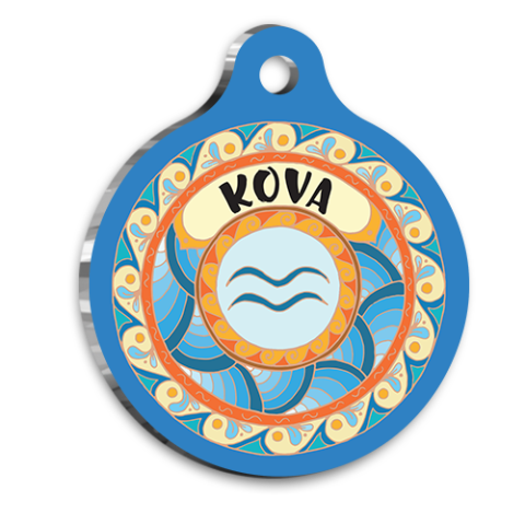 Aquarius Cat Dog Tag