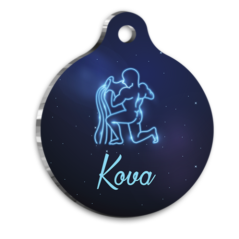 Aquarius Cat Dog Tag