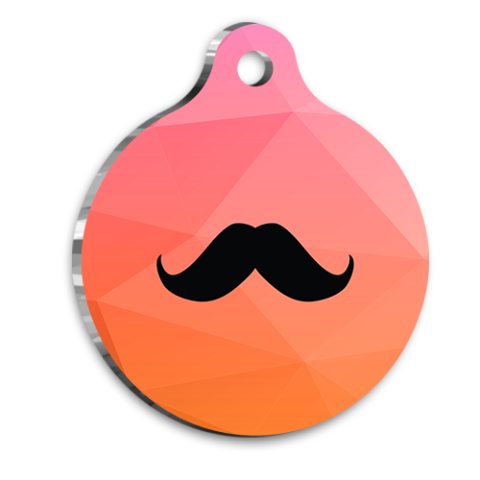 Mustache Mustache Cat Dog Tag