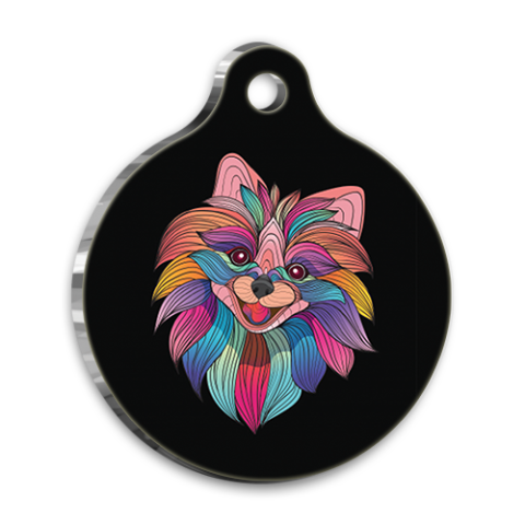 Illustration Papillon Runde Hundemarke