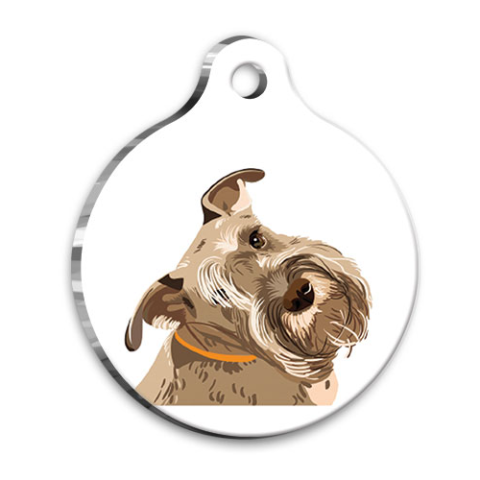 Design-Zwergschnauzer-Erkennungsmarke rund