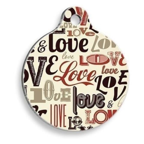 Vintage Love Runde Katzen- und Hundemarke