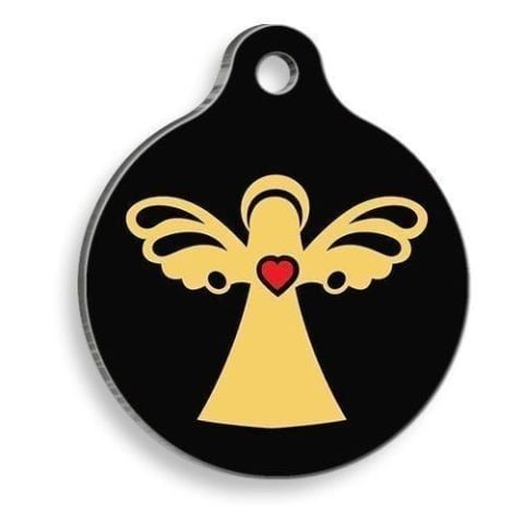 Herz-Engel-runde Katzen- und Hundemarke