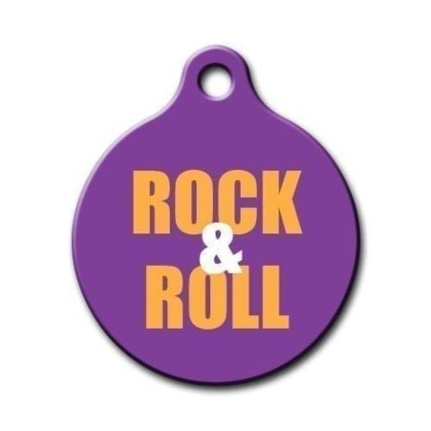 Rock & Roll Round Cat Dog Tag
